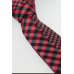 Slim line stropdas rood zwart klein Ruitje